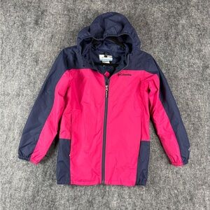 Columbia Women’s Waterproof Hooded Jacket - Size M, Pink & Navy